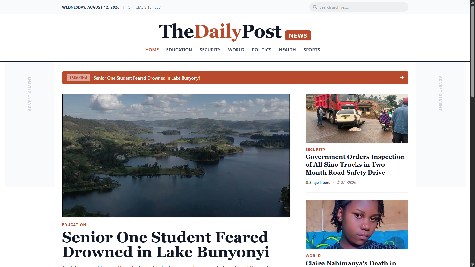 TheDailyPostNews - News Portal